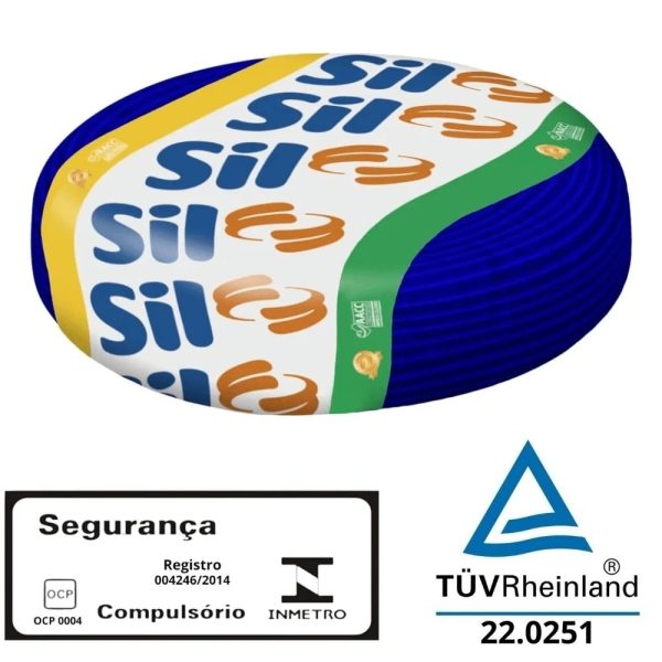 Alternative view of CABO FLEXIVEL 2,5MM AZUL ESCURO 750V ROLO COM 100 METROS - SIL