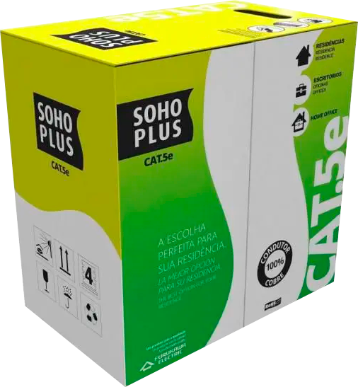 Alternative view of Cabo de Rede Sohoplus CAT.5e CMX Azul Caixa c/ 305 Metros Furukawa