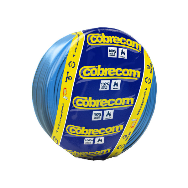 Cabo Flexível 4,00mm 750V 100 Metros Azul Cobrecom