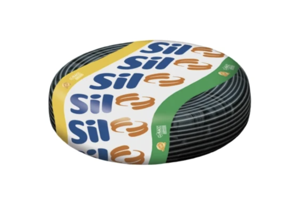 Cabo condutor flexível Sil 1,5mm preto 750v em rolo de 100 metros