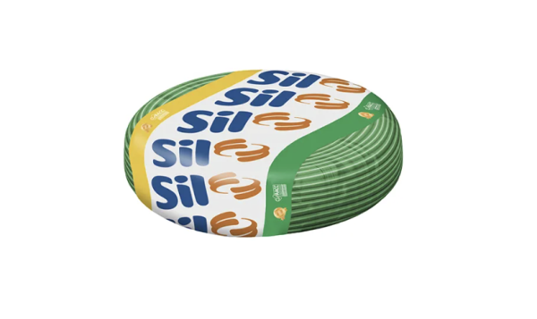 Cabo flexível Sil 1,5mm 750V verde embalagem rolo 100 metros.