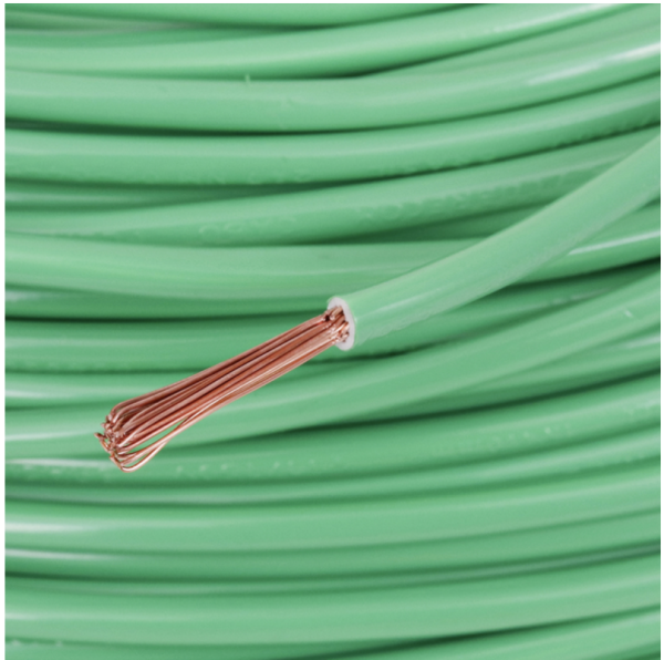Fio de cobre flexível 4mm verde isolado para aterramento elétrico