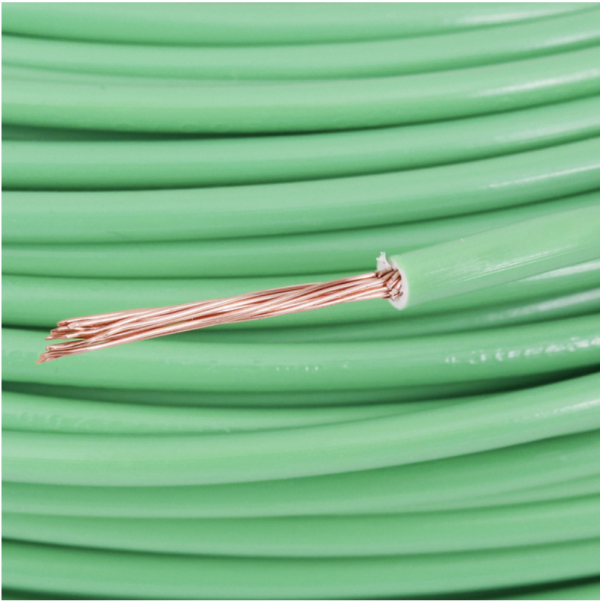 Cabo elétrico flexível 2,5mm Cobrecom verde isolação 750V para instalações.