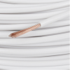 Cabo elétrico flexível 6mm branco Cobrecom rolo 100 metros bitola técnica.