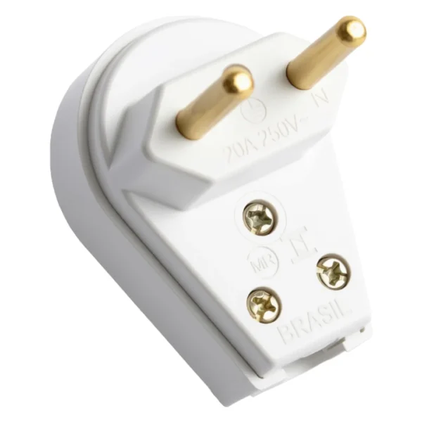 PLUGUE 90 GRAUS DE 2 PINOS 10A BRANCO THYENE