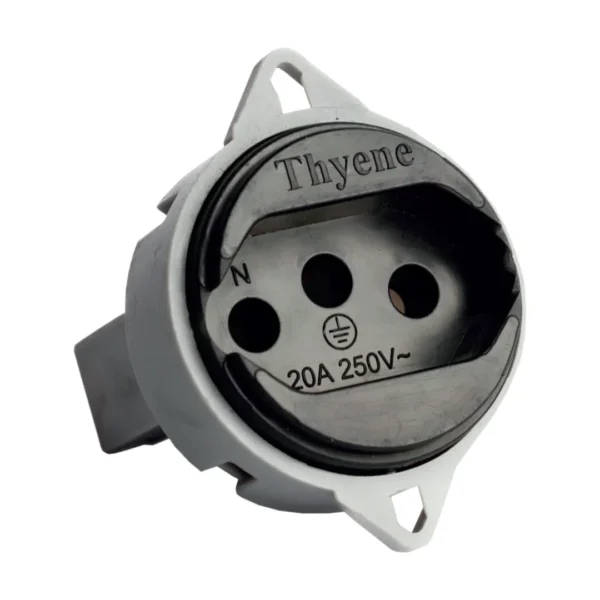 TOMADA DE PISO 2P + T 10A PRETA THYENE