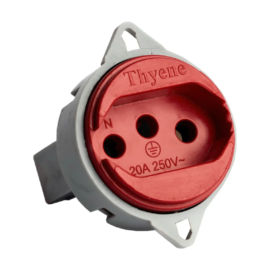 TOMADA DE PISO 2P + T 10A VERMELHA THYENE